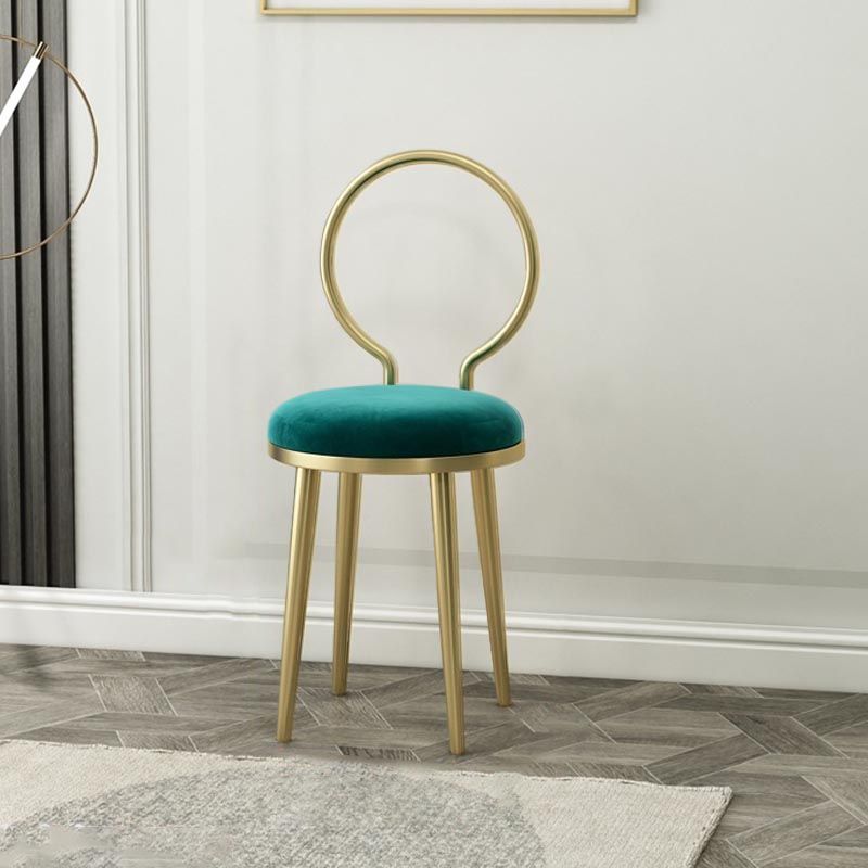 Glam Velvet Dining Chair Open Back Dining Side Furniture with Gold Legs in Matte Finish Clearhalo 'Dining Chairs' 'Dining Tables & Seating' 'dining_chair' 'furn' 'furn_dining_chair' 'Furniture' 'Kitchen & Dining Furniture' 1200x1200_ccd4bd39-9db5-4536-bd0e-c407f59e1d03