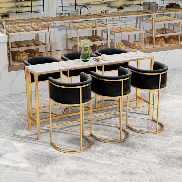 White Marble Bar Table Set 1/4 Pcs Upholstered Bar Stool for Living Room Clearhalo 'Bar Furniture' 'furn' 'furn_home_bar_bar_sets' 'Furniture' 'Home Bars & Bar Sets' 'home_bar_bar_sets' 'Kitchen & Dining Furniture' 1200x1200_ccd4ea95-9ba3-4894-be04-69e11f8110aa