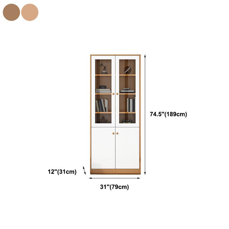 74.5 "H MODERNE BOEKAST WOOD Gesloten Backshelf met deur voor thuiskantoor
