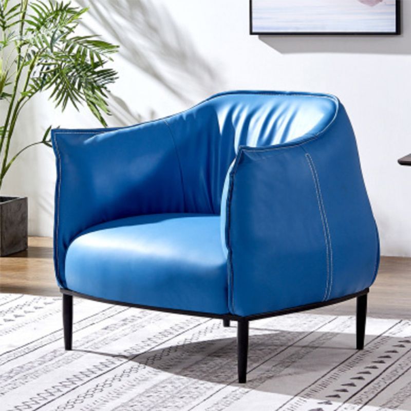 31,89 "sedia singola divano in stile metà secolo PU Sedia a braccioli svasati