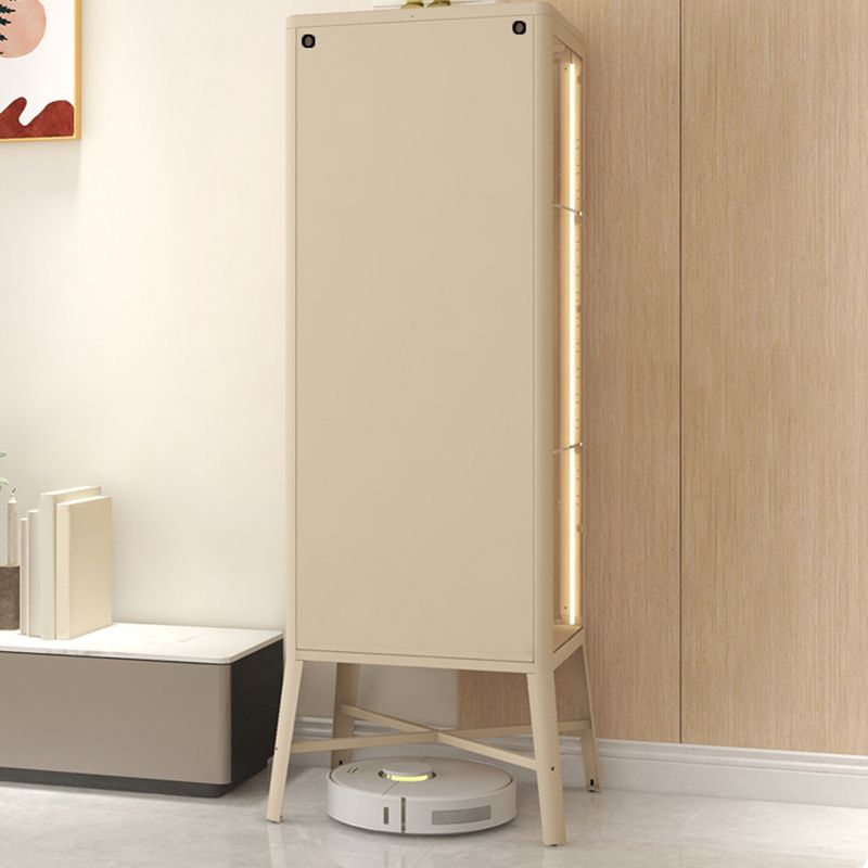 メタルモダンキュリオキャビネットガラスドアリビングルーム用の調整可能なディスプレイキャビネット