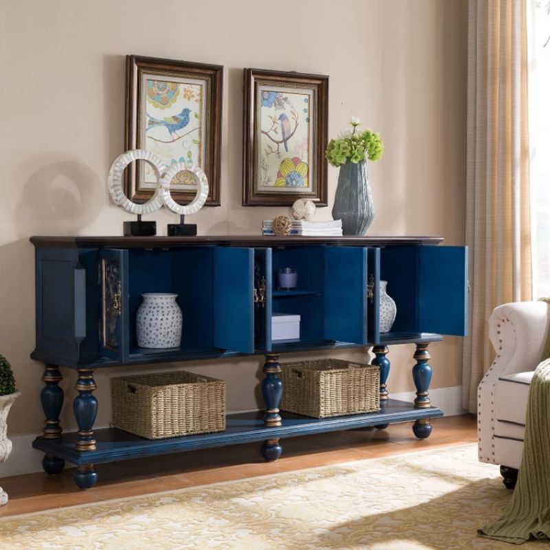 36.6" Tall Wood 3- Door Accent Cabinet, Industrial Cabinet, Distressed Wood Clearhalo 'Cabinets & Chests' 'cabinets_chests' 'furn' 'furn_cabinets_chests' 'Furniture' 'Living Room Furniture' 1200x1200_ccd8d094-5bbf-4068-9dfa-7c958e88fe30