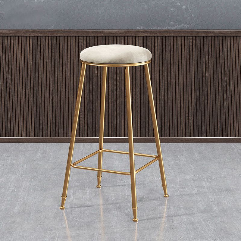 Nordic Design Stackable Backless Barstools for Home Upholstered Bar Stools with Metal Legs Clearhalo 'Bar Furniture' 'Bar Stools' 'bar_stools' 'furn' 'furn_bar_stools' 'Furniture' 'furniture_bar_stools' 'Kitchen & Dining Furniture' 1200x1200_ccda8078-5a08-42cd-8e01-71ad7a9411ea