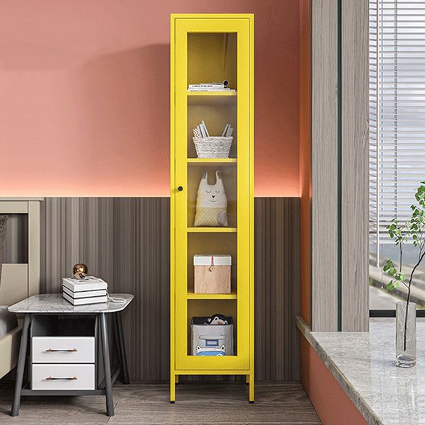 71"H Closed Metal Bookshelf Nordic Home Office Rectangular Bookcase Clearhalo 'Bookcases' 'furn' 'furn_bookcases' 'Furniture' 'Office Furniture' 1200x1200_ccdadcf7-24bc-41e9-8b60-602479c663af