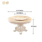 Oak Wood Victorian Round Table Faux Marble Top Dining Table with Pedestal Base Clearhalo 'Dining Tables & Seating' 'Dining Tables' 'dining_table' 'furn' 'furn_dining_table' 'Furniture' 'furniture_dining_table' 'Kitchen & Dining Furniture' 'kitchen' 'kitchen_dining_table' 1200x1200_ccdb25e3-6948-4bc6-852b-a044bf372b82