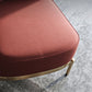 Armless Chair 31.49" Wide Faux Leather and Linen  Chair for Living Room