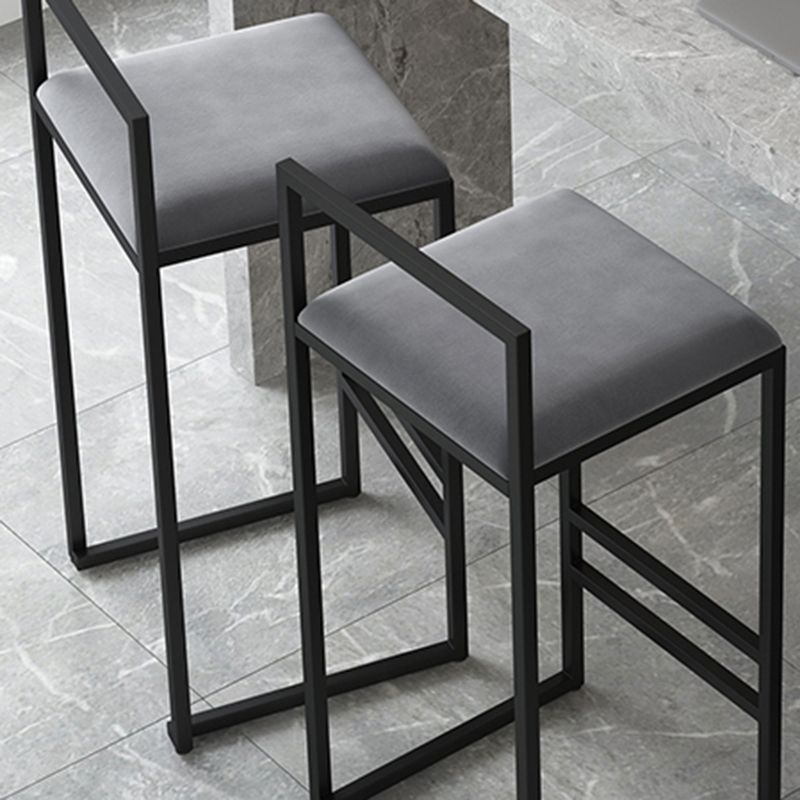 Nordic Style Velvet Upholstered Barstool Sleigh Base Bar Stool Clearhalo 'Bar Furniture' 'Bar Stools' 'bar_stools' 'furn' 'furn_bar_stools' 'furniture_bar_stools' 'Kitchen & Dining Furniture' 'kitchen&dining_furn' 'kitchen' 'kitchen_furn' Furniture' 1200x1200_ccdc20a2-1f99-4328-bb38-26c5c0882abf