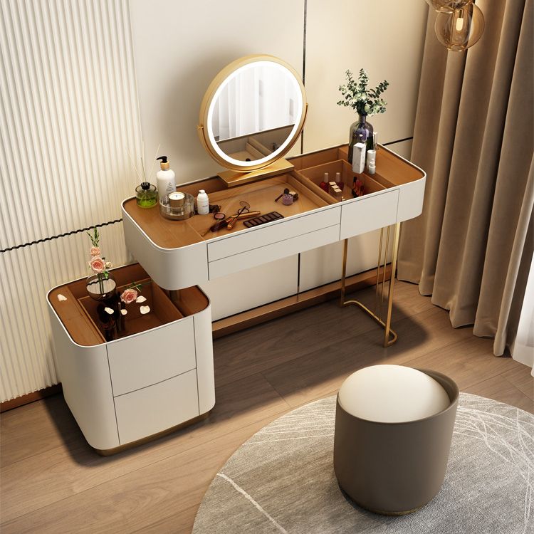 Tavoli da vanità contemporanei 5 cassetti vetro top -trucco da banco vanità