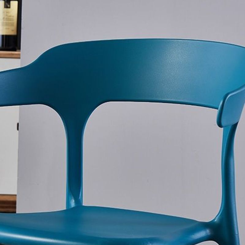 Scandinavian Home Stacking Arm Chair Matte Finish Plastic Dining Chair Clearhalo 'Dining Chairs' 'Dining Tables & Seating' 'dining_chair' 'furn' 'furn_dining_chair' 'Furniture' 'Kitchen & Dining Furniture' 1200x1200_ccdc60d6-88be-4286-8b2d-d33c1c19cc0d