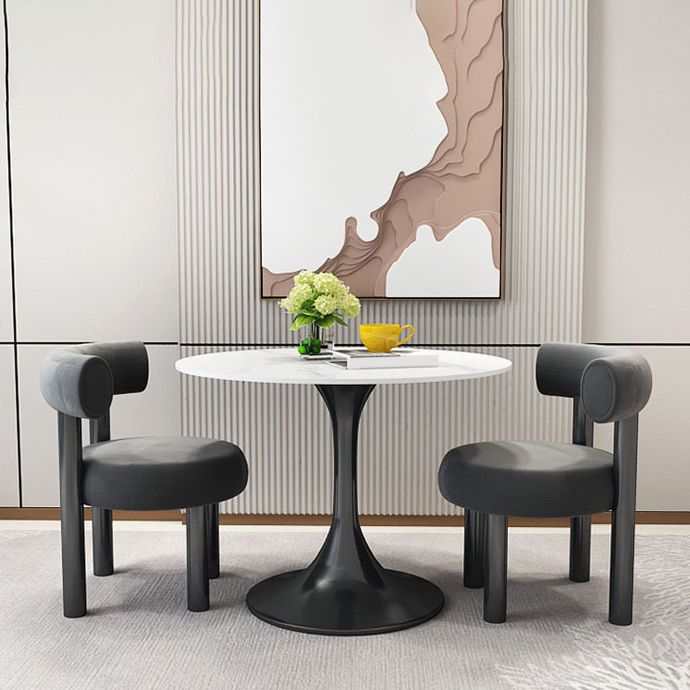 Juego de comedor redondo moderno de piedra sinterizada, juego de comedor de 1/2/3/4/5 piezas para comedor