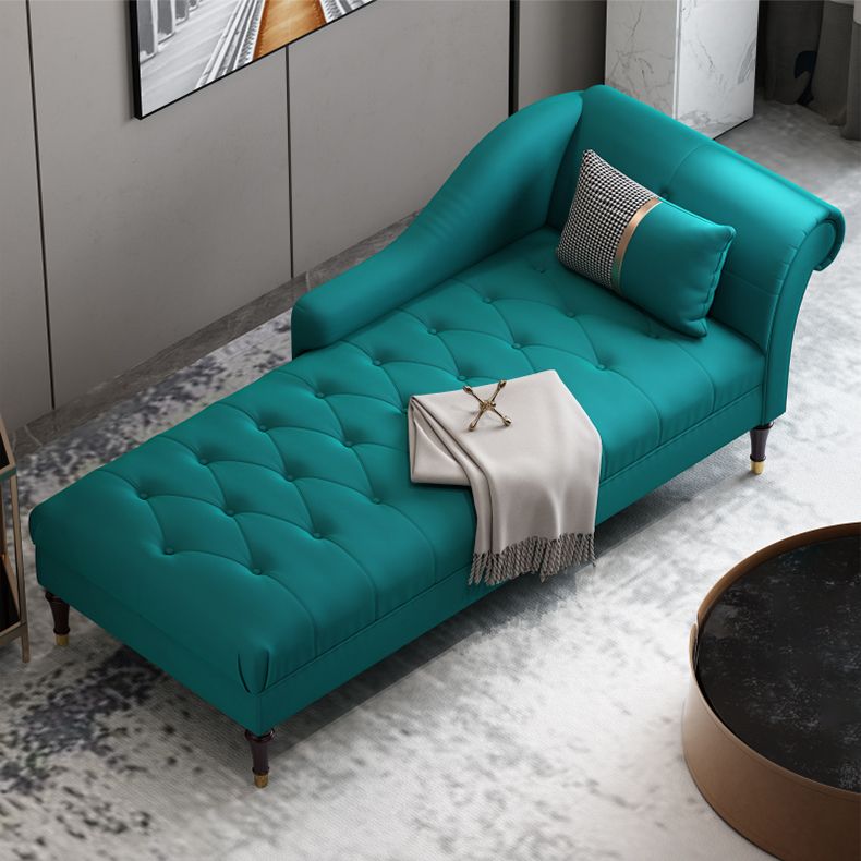 Glam Chaise Lounge Couch One Armed Chaise Lounge with Pillow
