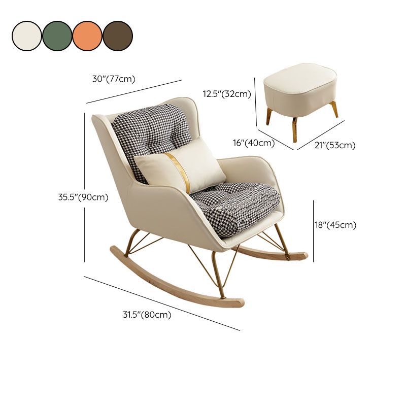 Luxurious Recliner Living Room Lazy Fabric Soft Upholstered Rocking Chairs Clearhalo 'Chairs & Seating' 'furn' 'furn_rocking_chairs' 'Furniture' 'Living Room Furniture' 'Rocking Chairs' 'rocking_chairs' 1200x1200_ccdf9177-8f1c-4822-93ba-b0b9403aa7c2