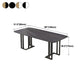Traditional Luxury Dining Table White and Black Marble Rectangle Dining Table for Home Clearhalo 'Dining Tables & Seating' 'Dining Tables' 'dining_table' 'furn' 'furn_dining_table' 'Furniture' 'Kitchen & Dining Furniture' 1200x1200_ccdfae3a-ceaf-44a3-b481-4aa9c0f30e29