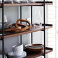 Modern Solid Wood Bookshelf Brown Etagere Open plank Verticale boekenkast