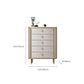 Classic Glam Double Dresser Stone Storage Chest with Metal Feet for Bedroom Clearhalo 'Bedroom Furniture' 'Dressers & Chests' 'dressers_chests' 'furn' 'furn_dressers_chests' 'Furniture' 1200x1200_cce0a0f0-b7a0-44b5-9a1a-9a368ed7b931