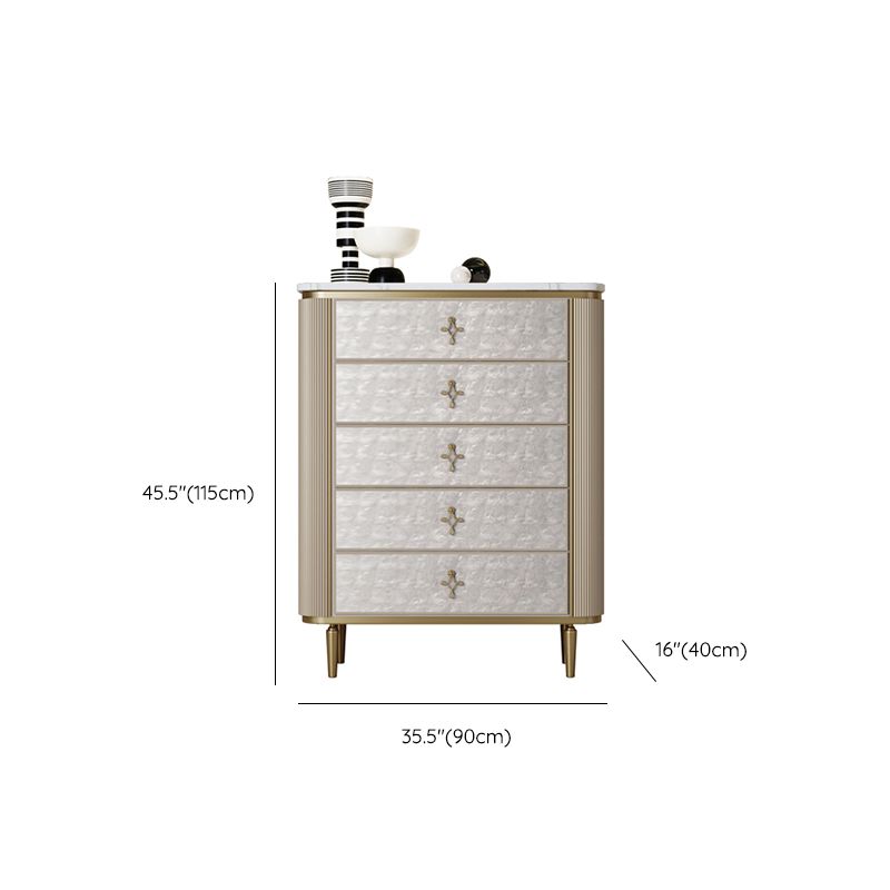 Classic Glam Double Dresser Stone Storage Chest with Metal Feet for Bedroom Clearhalo 'Bedroom Furniture' 'Dressers & Chests' 'dressers_chests' 'furn' 'furn_dressers_chests' 'Furniture' 1200x1200_cce0a0f0-b7a0-44b5-9a1a-9a368ed7b931