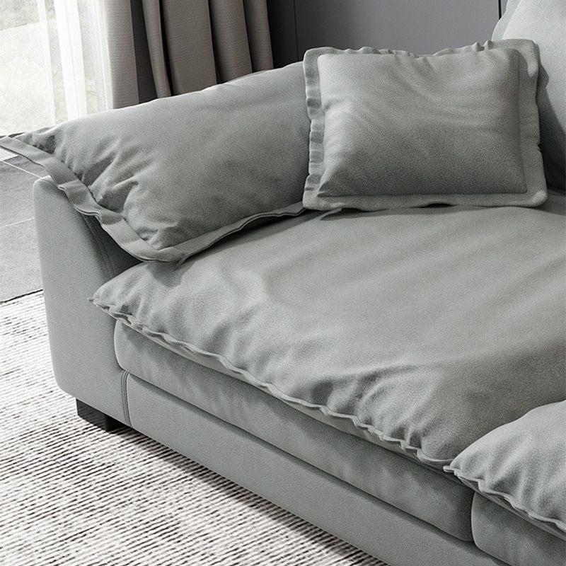 Stain Resistant Sofa Couch Square Arm Sofa Set with Pillows in Grey Clearhalo 'furn' 'furn_sofas' 'Furniture' 'Living Room Furniture' 'Sofa' 'sofas' 1200x1200_cce178d2-b655-44e8-83ed-df35765fbba3