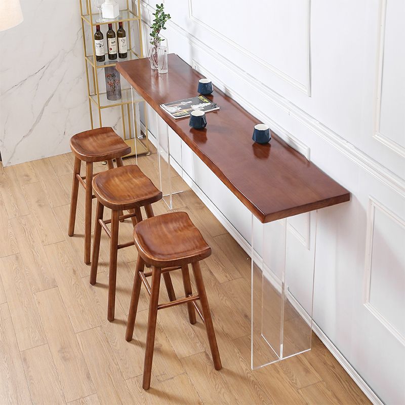 Modern Solid Wood Bar Table Set 1/4/7/9 Pieces Counter Table with Backless Stools Clearhalo 'Bar Furniture' 'furn' 'furn_home_bar_bar_sets' 'Furniture' 'Home Bars & Bar Sets' 'home_bar_bar_sets' 'Kitchen & Dining Furniture' 1200x1200_cce278c0-1103-4743-a373-fbb40ee9e97f