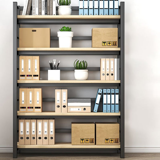 Moderne stijl boekenplank black metal frame boekenkast voor kantoor