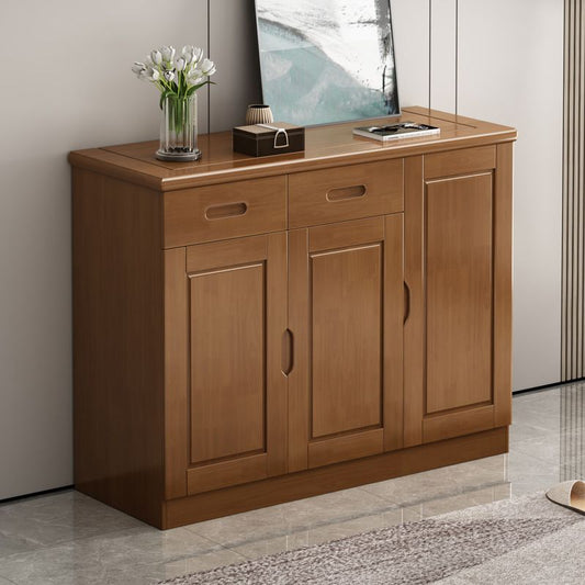 Mid-Century Modern Cabinet in Rubberwood with 2 Drawers and 3 Doors Clearhalo 'Cabinets & Chests' 'cabinets_chests' 'furn' 'furn_cabinets_chests' 'Furniture' 'Living Room Furniture' 1200x1200_cce317a5-95d8-4e23-b1d0-889315feac3a