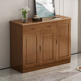 Mid-Century Modern Cabinet in Rubberwood with 2 Drawers and 3 Doors Clearhalo 'Cabinets & Chests' 'cabinets_chests' 'furn' 'furn_cabinets_chests' 'Furniture' 'Living Room Furniture' 1200x1200_cce317a5-95d8-4e23-b1d0-889315feac3a