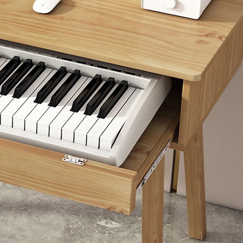 Modern Style Natural Piano Table Solid Wood Parsons Base Computer Desk Clearhalo 'furn' 'furn_office_desk' 'Furniture' 'Office Desks' 'Office Furniture' 'office_desk' 1200x1200_cce3fbc6-0f8b-4efc-a977-d1cfc9e8838d