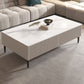 4 Legs Single Coffee Table Rectangle Slate Coffee Table with 4 Drawers