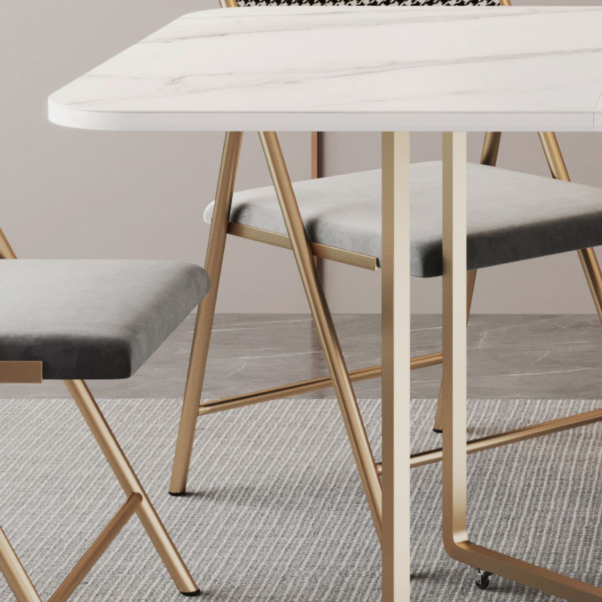 Contemporary Style Rectangle Dining Table Folding Dining Room Home Furniture Clearhalo ' dining_table' 'Dining Tables & Seating' 'Dining Tables' 'furn' 'furn_dining_table' 'Furniture' 'furniture_dining_table' 'Kitchen & Dining Furniture' 'kitchen&dining_furn' 'kitchen' 'kitchen_dining_table' 1200x1200_cce70f42-2435-4fbf-9a26-1642e43eb30d