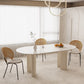 Oval Dining Table Contemporary Dinner Table for Home Kitchen