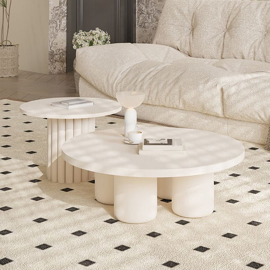 Contemporary Coffee Table Wooden Round Coffee Cocktail Table Clearhalo 'Coffee & Accent Tables' 'Coffee Tables' 'coffee_tables' 'furn' 'furn_coffee_tables' 'Furniture' 'Living Room Furniture' 1200x1200_cce8986a-ac92-4298-a6f2-21a57fc5952c