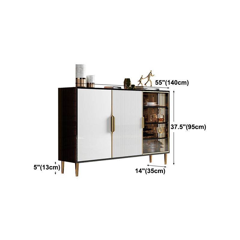 Contemporary Stone Sideboard Dining Room Adjustable Shelves Sideboard Clearhalo 'buffet_sideboard' 'Buffets & Sideboards' 'furn' 'furn_buffet_sideboard' 'Furniture' 'furniture_buffet_sideboard' 'Kitchen & Dining Furniture' 1200x1200_cce8eda5-2157-4a2a-b8df-126309b9b229