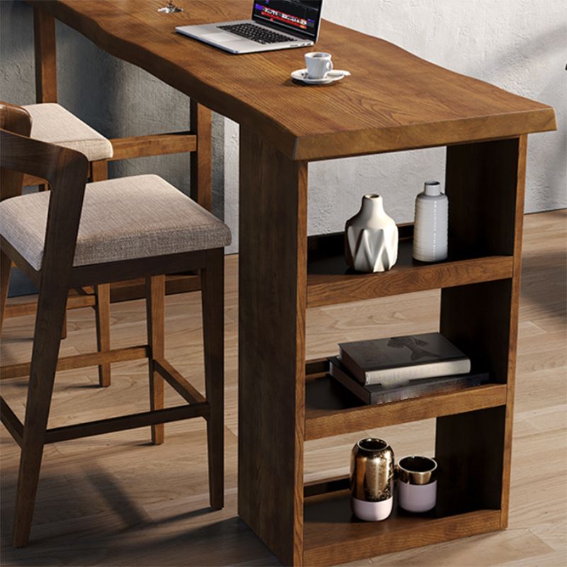 3 Pieces Counter Height Pub Set in Brown, Contemporary Solid Wood Clearhalo 'Bar Furniture' 'furn' 'furn_home_bar_bar_sets' 'Furniture' 'Home Bars & Bar Sets' 'home_bar_bar_sets' 'Kitchen & Dining Furniture' 1200x1200_cce96501-6d56-4c40-8355-23427b98a600