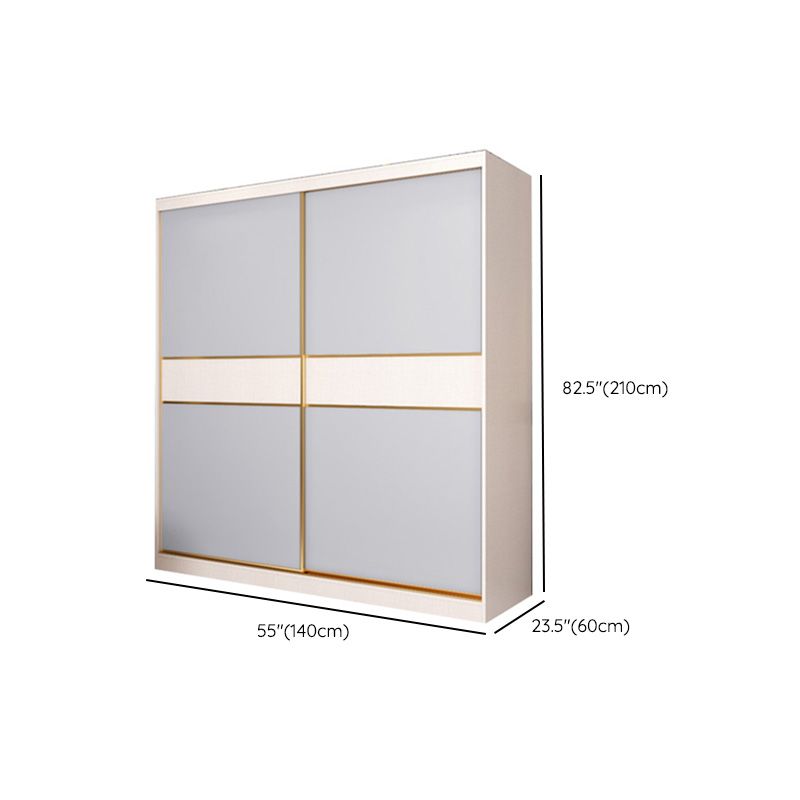 Armadio in legno in legno in stile costiero camera da letto a porte scorrevoli armadio