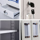 White Colour Wardrobe Contemporary Steel Home Wardrobe Closet with Lock