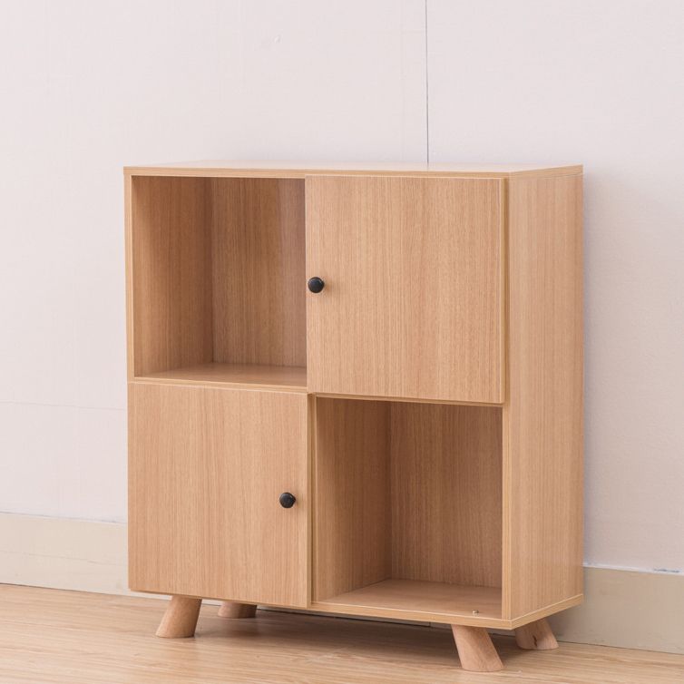 Engineered Wood Shelf Bookcase Contemporary Bookshelf for Study Room