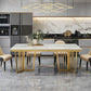 Dinner Room Luxury Dining Table Kitchen Metal Base Dining Table Clearhalo 'Dining Tables & Seating' 'Dining Tables' 'dining_table' 'furn' 'furn_dining_table' 'Furniture' 'Kitchen & Dining Furniture' 1200x1200_ccebe428-ce38-419b-b576-b700bc8dd0ea