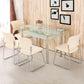 Modern Style Glass Kitchen Dining Table Clear Rectangle Table with 4 Legs for Home Use Clearhalo ' dining_table' 'Dining Tables & Seating' 'Dining Tables' 'furn' 'furn_dining_table' 'Furniture' 'furniture_dining_table' 'Kitchen & Dining Furniture' 'kitchen&dining_furn' 'kitchen' 'kitchen_dining_table' 1200x1200_ccec339b-47d7-4f67-9e81-eed3fe966300