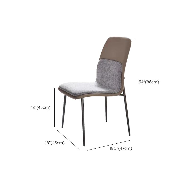 Contemporary Kitchen Dining Side Chair Upholstered Dining Chair with Metal Legs Clearhalo 'Dining Chairs' 'Dining Tables & Seating' 'dining_chair' 'furn' 'furn_dining_chair' 'Furniture' 'Kitchen & Dining Furniture' 1200x1200_ccecd729-1a1c-45d1-9f0b-1fcbf0974ea0