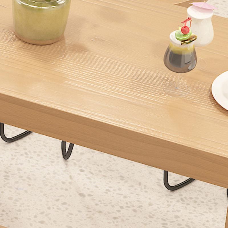 Juego de mesa y taburete rectangulares modernos, juego de mesa de bar de madera maciza de 1/2/6/11 piezas en color natural