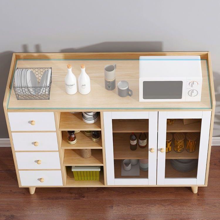 Sideboard mobile rettangolare la credenza moderna cucina in legno