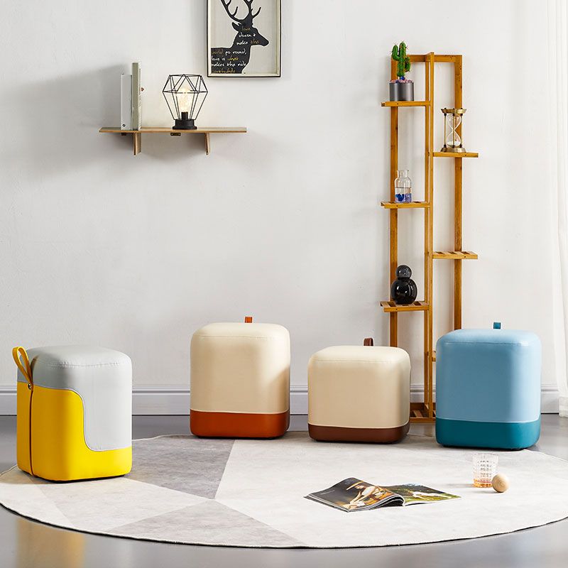 Moderno pouf pouf fade resistente al contrasto di contrasto in finta pelle pouf pouf pouf