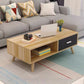 16.53" Tall Rectangle Coffee Table Wooden 4 Legs Cocktail Table with Storage Clearhalo 'Coffee & Accent Tables' 'Coffee Tables' 'coffee_tables' 'furn' 'furn_coffee_tables' 'Furniture' 'Living Room Furniture' 1200x1200_ccef7c76-3bf3-45c5-a2f6-c3606b7229d3