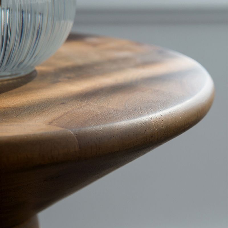 Round Rubberwood End Table Pedestal Side Table for Living Room Clearhalo 'Coffee & Accent Tables' 'End & Side Tables' 'end_side_tables' 'furn' 'furn_end_side_tables' 'Furniture' 'Living Room Furniture' 1200x1200_ccef8038-72e8-4089-ae10-e0d1c1a249c8