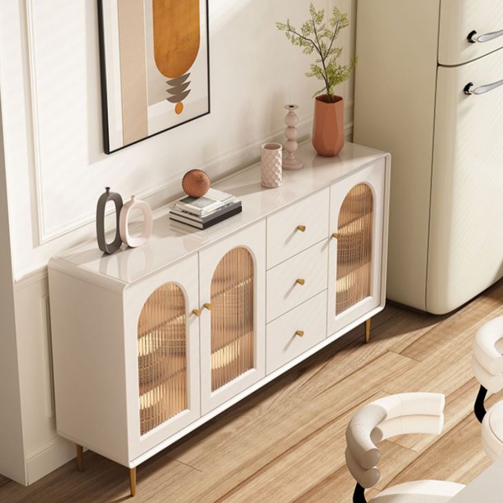 Cabinete de aparador contemporáneo Mesa de madera de faux con piernas para la cocina