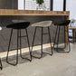 Modern Armless Backrest Counter Stool Iron Bar Stool with Acrylic Seat for Milk Tea Shop