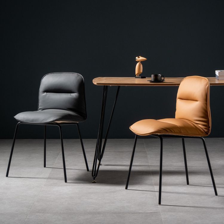 Modern Style Kitchen Chair Dining Armless Chairs with Metal Legs Clearhalo ' kitchen&dining_furn' 'Dining Chairs' 'Dining Tables & Seating' 'dining_chair' 'furn' 'furn_dining_chair' 'Furniture' 'furniture_dining_chair' 'Kitchen & Dining Furniture' 'kitchen' 1200x1200_ccf3987d-be32-4c78-8695-4594a391067a