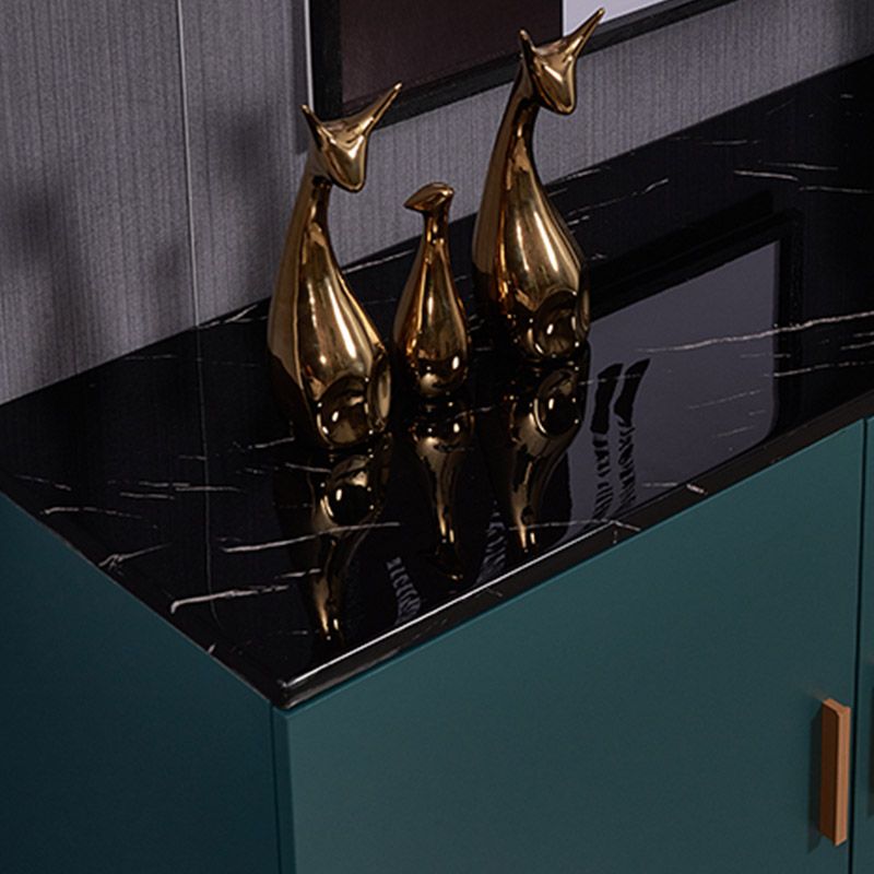 Server da pranzo verde in falda marmo con cassetti a buffet da pranzo moderno