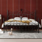 Single Metal Arched Headboard Bed Open-Frame Bed with Metal Legs