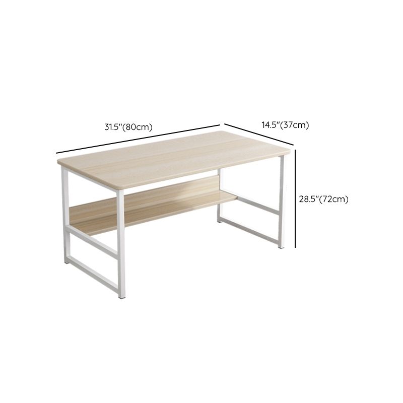 Industrial Rectangular Desk Engineered Wood Writing Desk with Metal Legs Clearhalo 'furn' 'furn_office_desk' 'Furniture' 'Office Desks' 'Office Furniture' 'office_desk' 1200x1200_ccfb3558-9fc9-4367-82fc-e7878d622b81