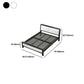 Modern Iron Wire-Grid Bed Frame 36.6" H Black & White Panel Bed with Headboard Clearhalo 'Bedroom Furniture' 'Beds' 'furn' 'furn_beds' 'Furniture' 1200x1200_ccfc4536-94e8-4050-b176-330a73197202
